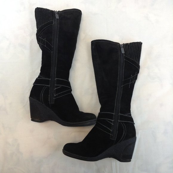 Blondo 'Leana' Black Suede Aqua Protect Knee High Boots - Picture 7 of 16